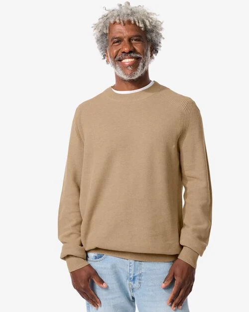 pull piqué homme sable
