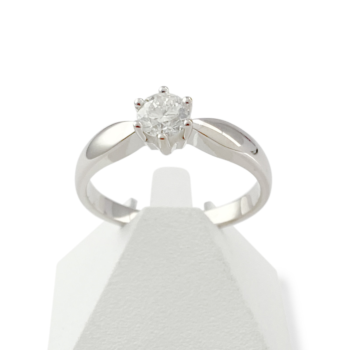 Solitaire d'occasion or 750 blanc diamant