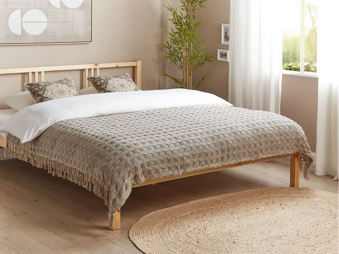 Couvre-lits BERE Coton 150 x 200 cm Taupe