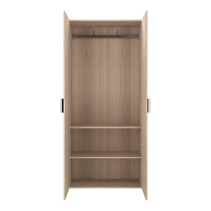 Armoire penderie portes battantes effet chêne GoodHome Atomia H. 225 x L. 100 x P. 45 cm