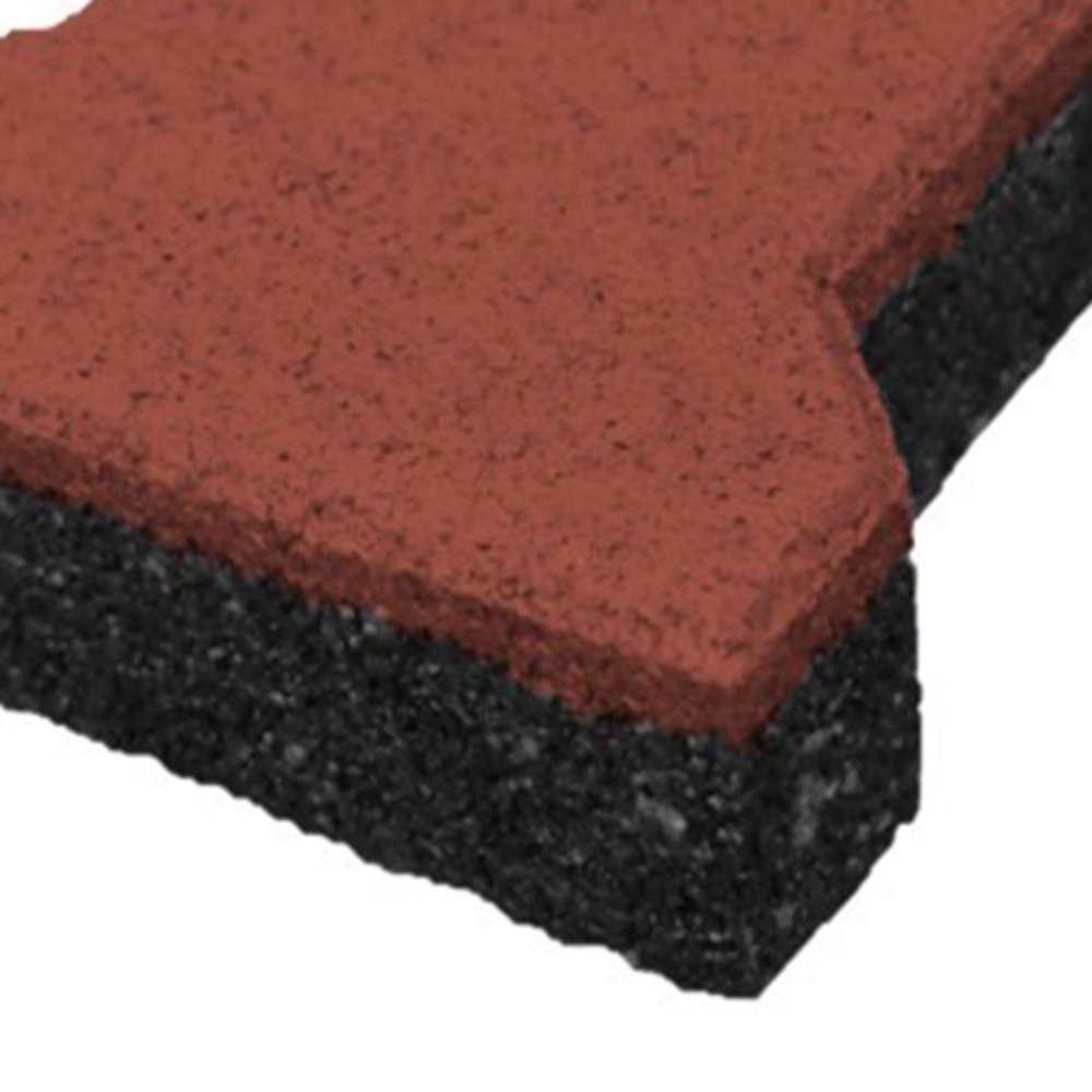 Rubberklinker - 43 mm - rood - 20x16 cm