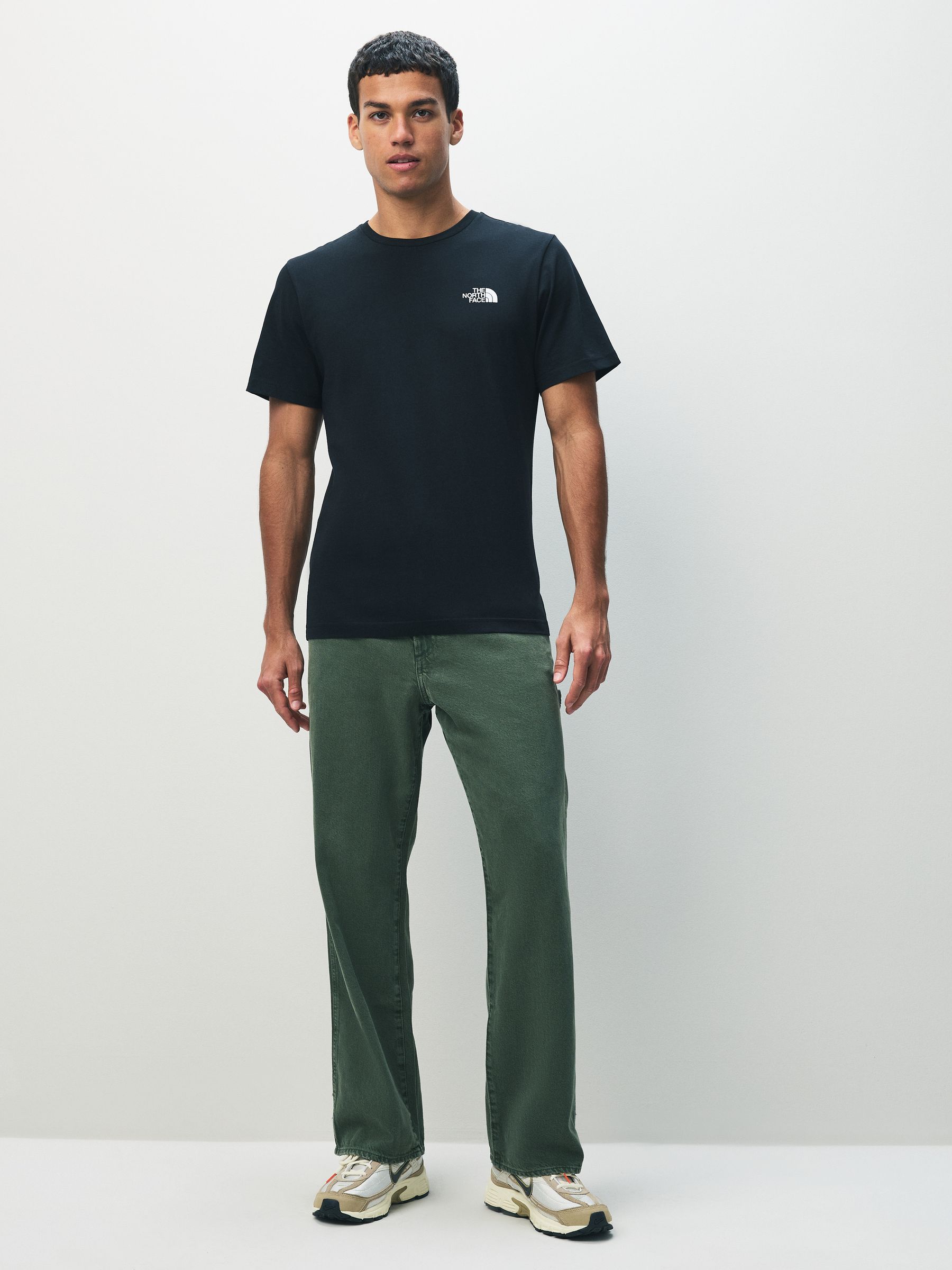 Zwart - The North Face T-shirt met bergprint op de achterkant