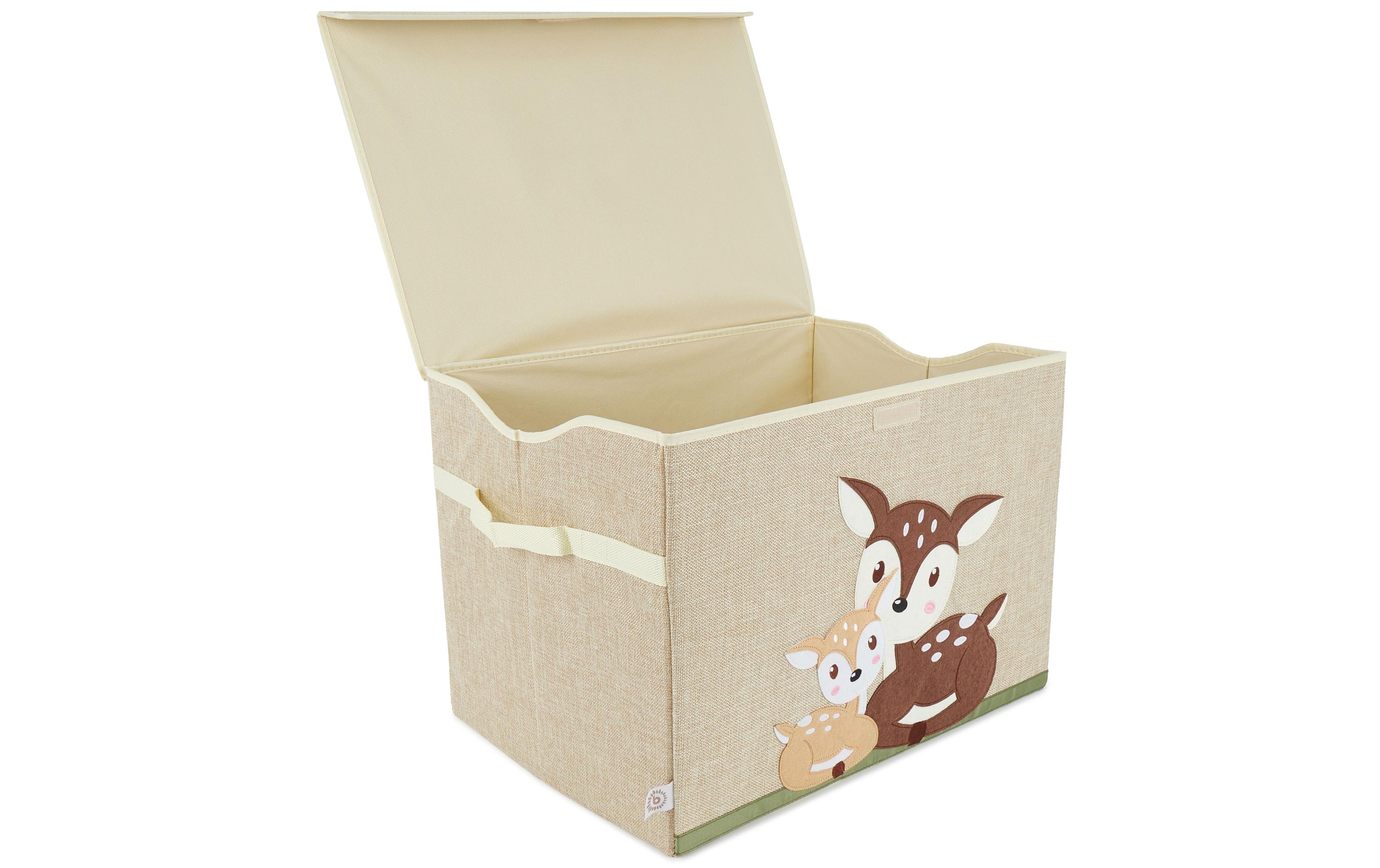 Spielzeugbox Rehe liegend 36 x 36 x 51 cmAufbewahrungsbox mit Deckel