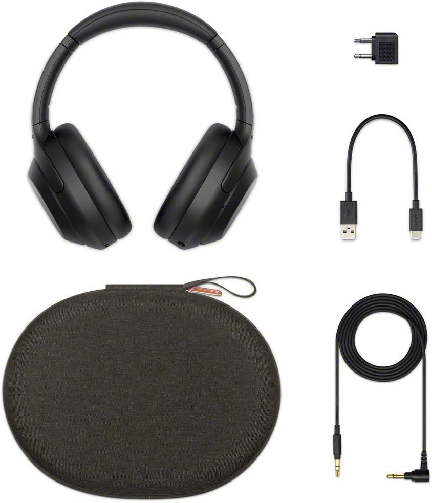 Sony WH1000XM4| Casque Bluetooth à réduction de bruit sans fil, 30 heures d'autonomie, avec micro pour appels téléphoniques, optimisé pour Amazon Alexa et Google assistant, Noir