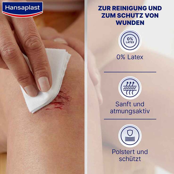 Hansaplast Soft Kompressen 7,5x7,5 cm steril, 5X2 St