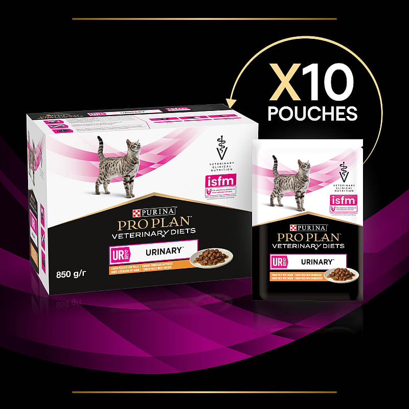 Purina Pro Plan Veterinary Diets Feline UR Urinary Kattenvoer | CiG Kip - 10 x 85 gram | 10905.3