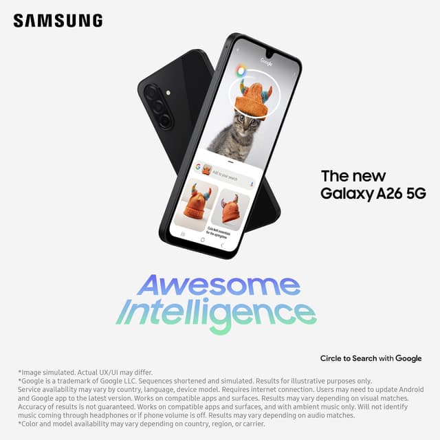 Samsung Galaxy A26 5G smartphone 6/128GB (sort)