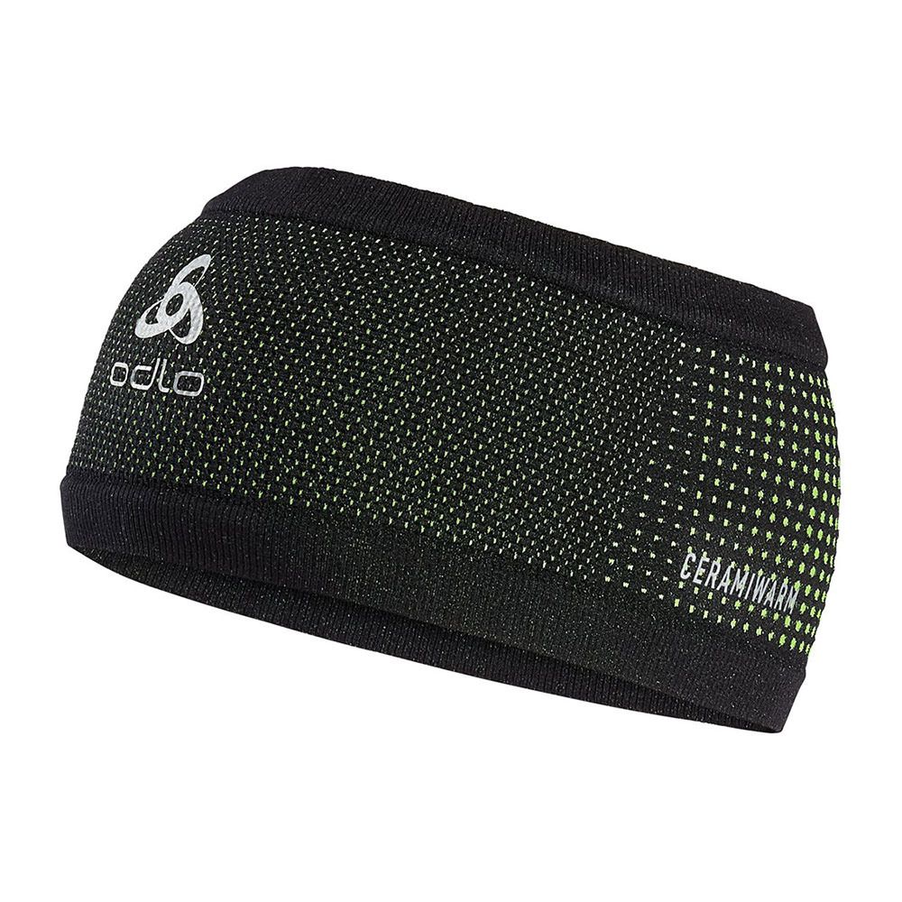 Odlo VELOCITY CERAMIWARM - Bandeau black/safety yellow