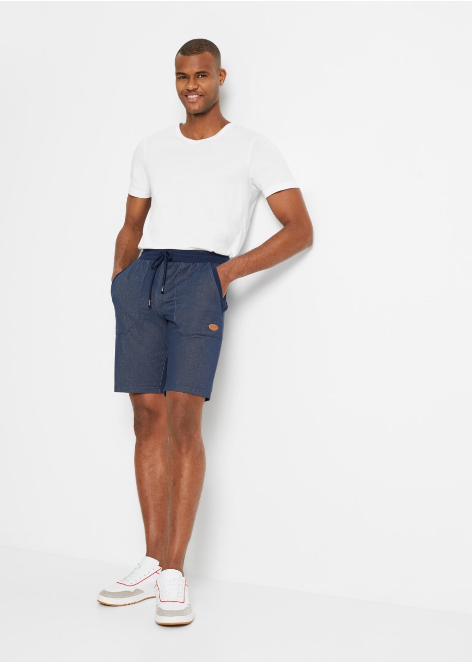 Bermuda sweat en imitation jean