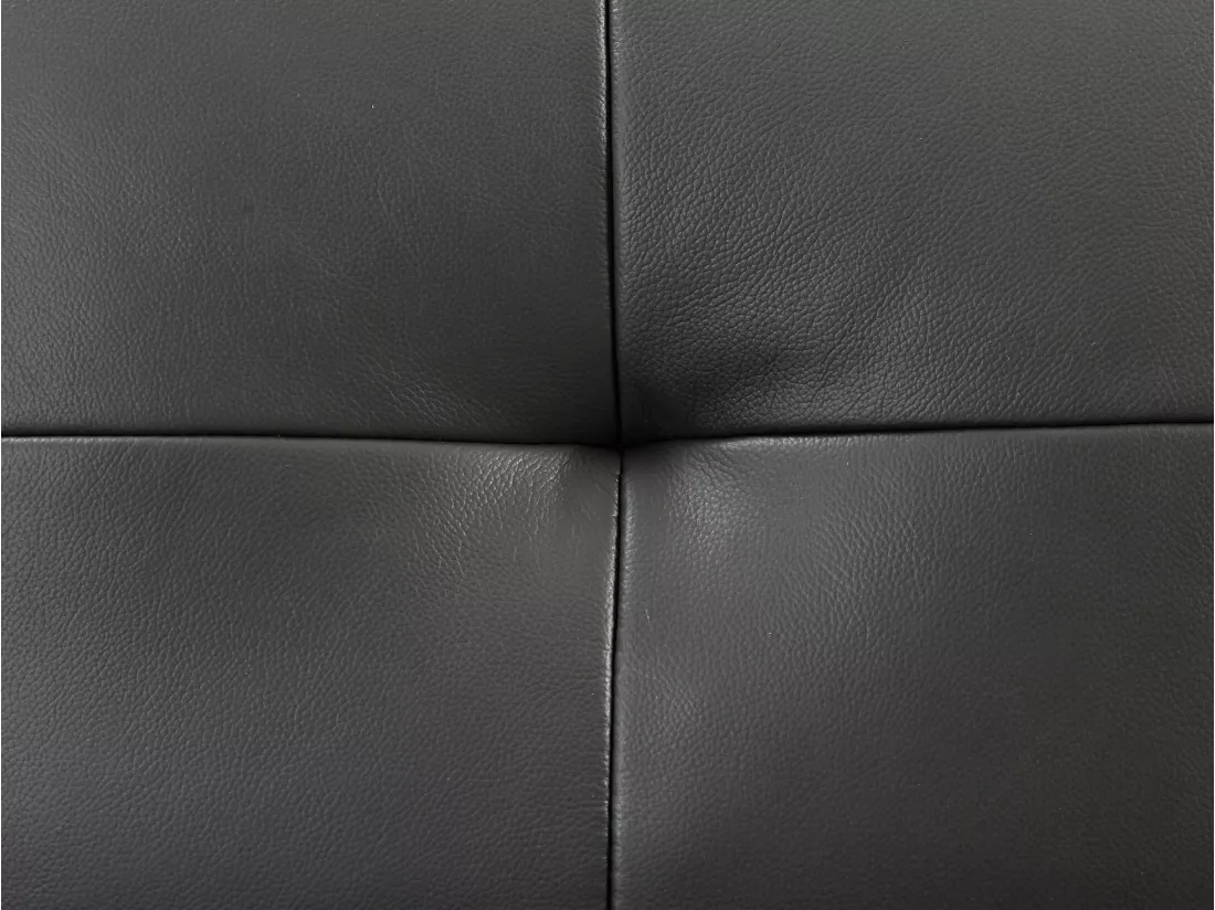Fauteuil relax en cuir gris VINETA
