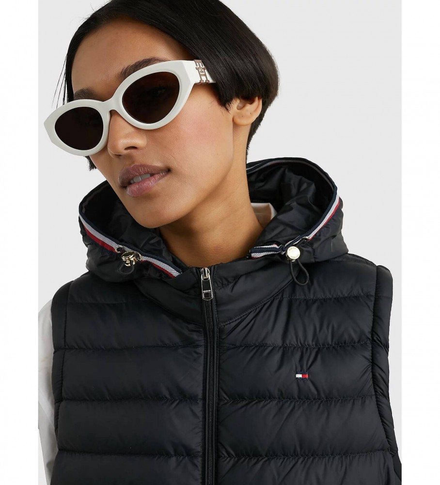 Colete acolchoado preto de plumas Tommy Hilfiger