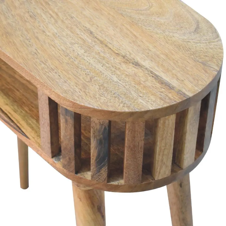 Ariella sidetable, 1 open plank, beige