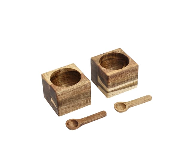 HOLM Miniskålesæt 6 x 6 x 5 cm 2 stk. Akacie