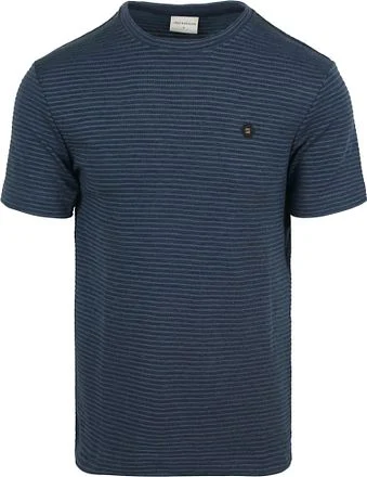 No Excess Velvet Stripes T-Shirt Navy 27360391-096 kopen