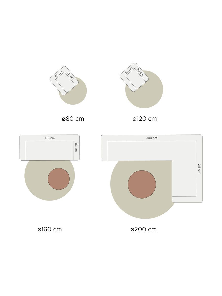 Rond vloerkleed Souk cream ø80