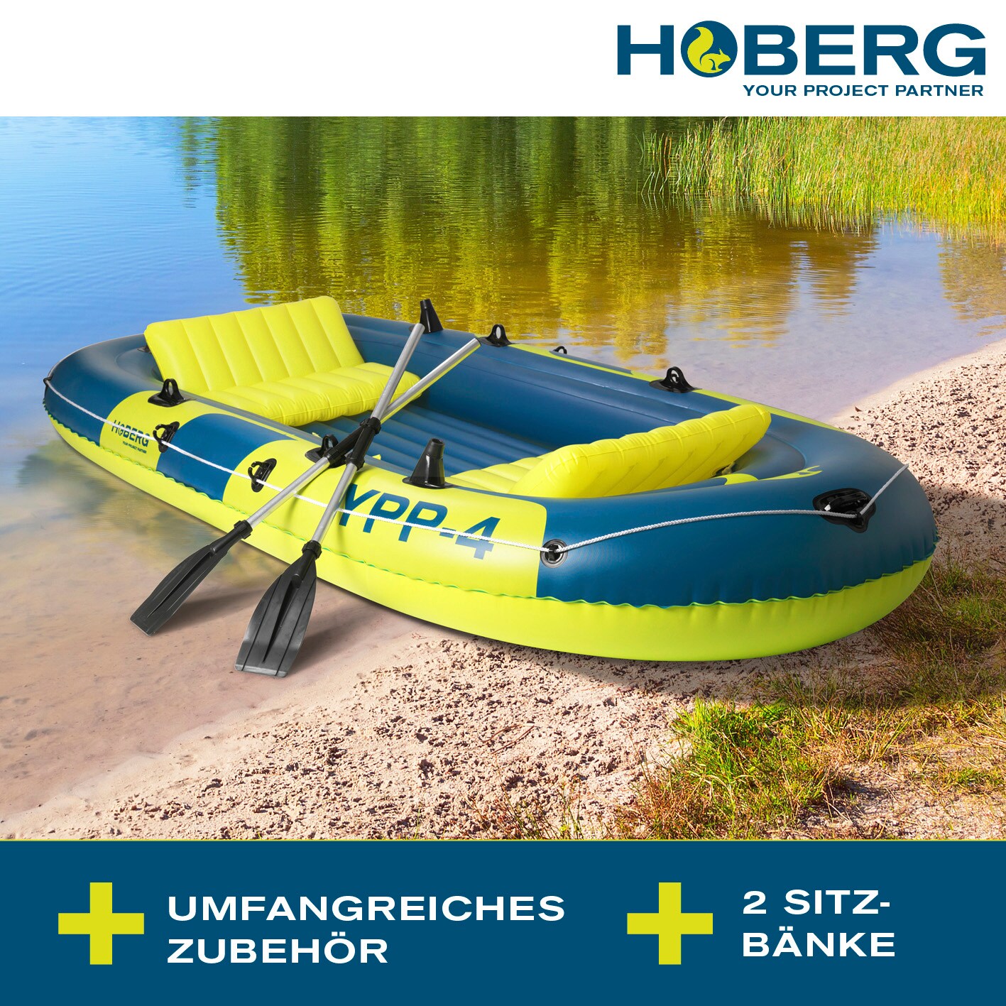 Hoberg Schlauchboot 4 Personen mehrfarbig