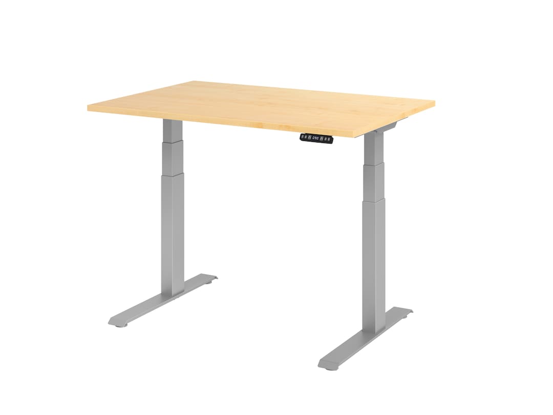 Stehtisch 120 x 129 x 80 cm Ahorn/ Silber