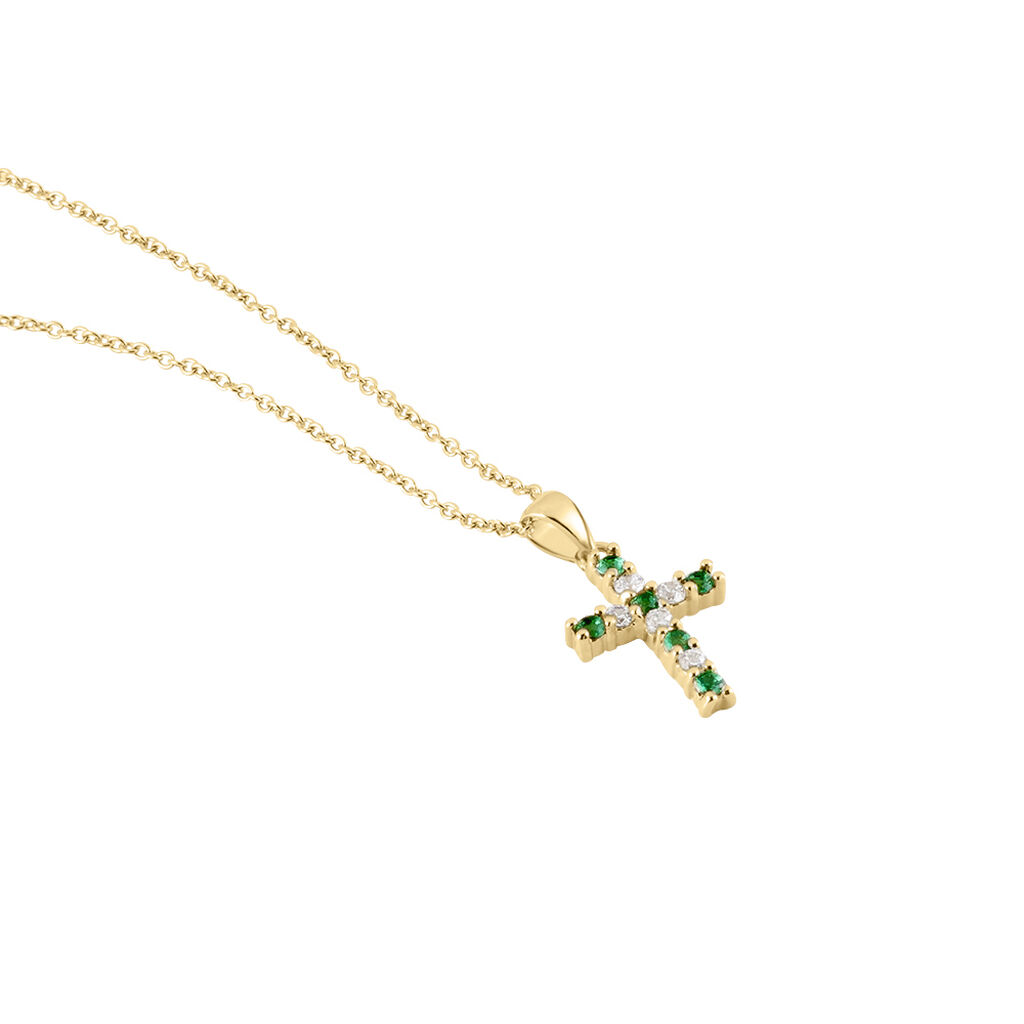 Collier Plaqué Or Gaea Pierre Synthétique