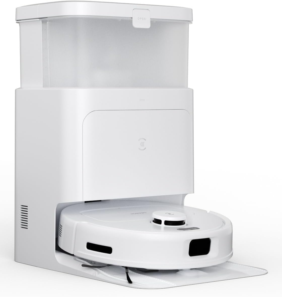 ECOVACS DEEBOT N30 PRO Omni Saugroboter mit Wischfunktion, 10.000 Pa Saugleistung, ZeroTangle 2.0-Technologie, TruEdge Kantenreinigung, 60℃ Heißwasser Wischmopp Reinigung, Heißlufttrocknung,Weiß