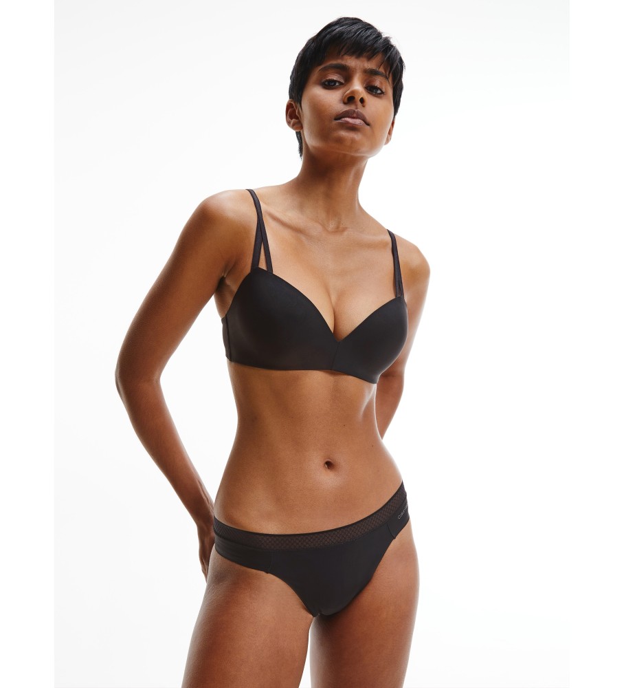 Calcinha fio dental Calvin Klein Seductive Comfort preta