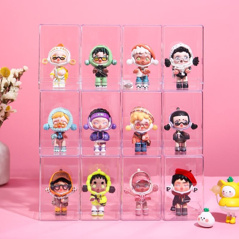 Masoom - Transparante plastic opbergdoos voor figuren / kleefpad (verschillende ontwerpen)