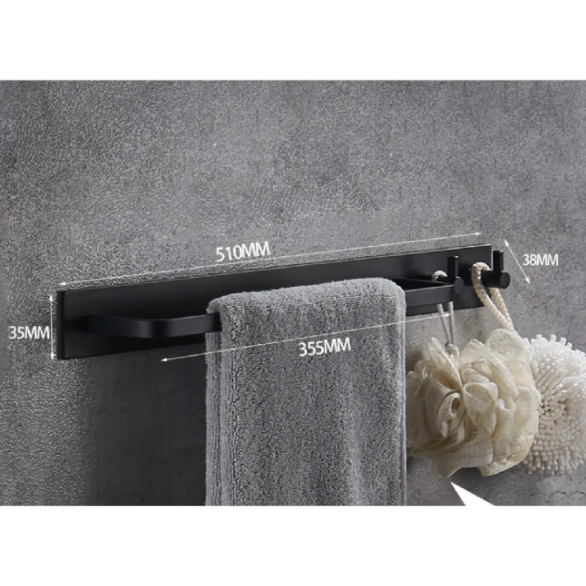 Universal Bar porte-serviettes - Noir
