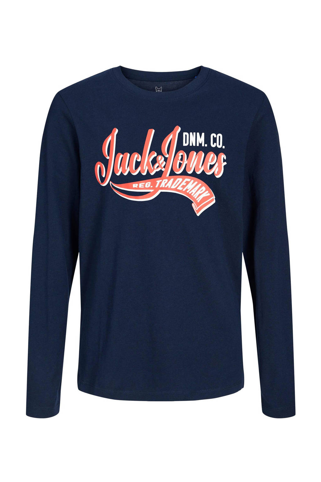JACK & JONES longsleeve JJELOGO van katoen donkerblauw