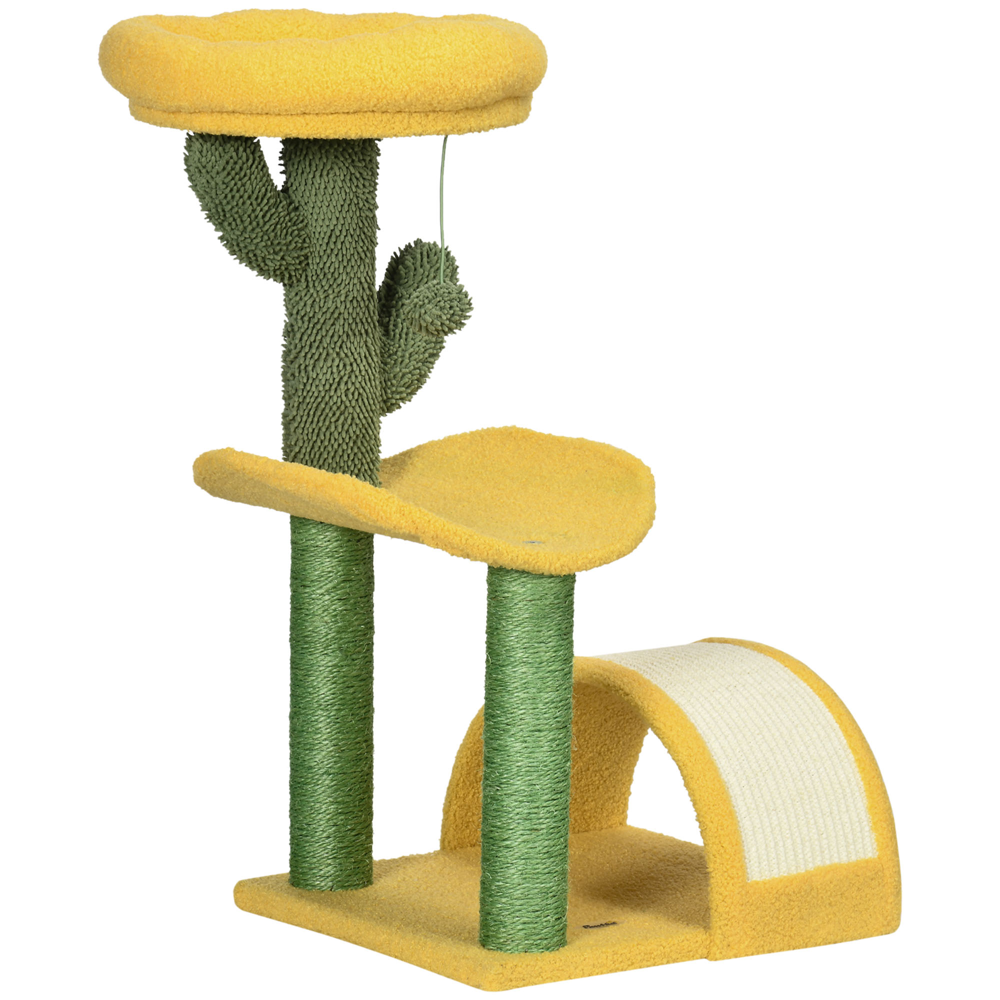 Arranhador para Gatos PawHut Amarelo