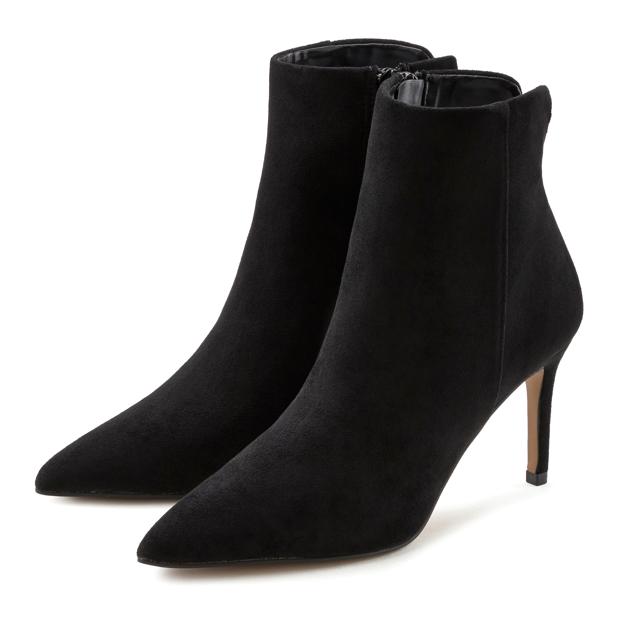 LASCANA High-Heel-Stiefelette  in spitzer Form & Pfennigabsatz, Reissverschluss Stiefel VEGAN