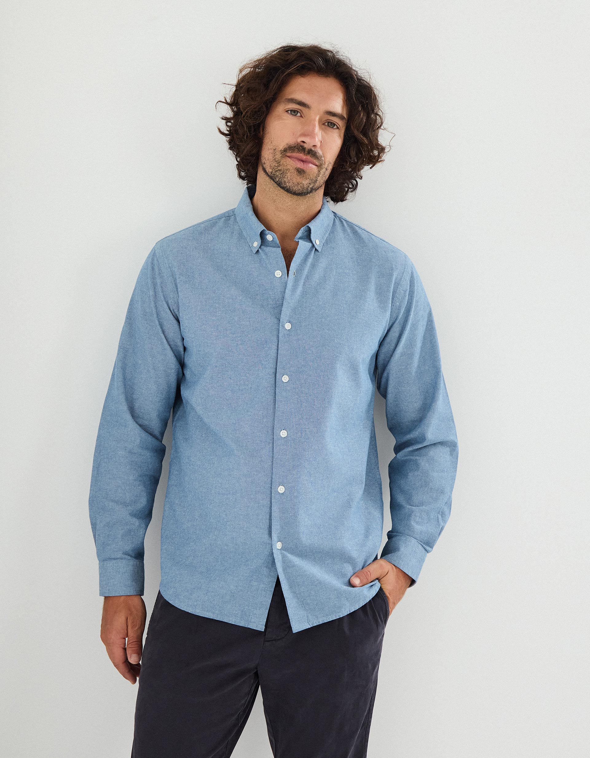Camisa, Homem, Azul