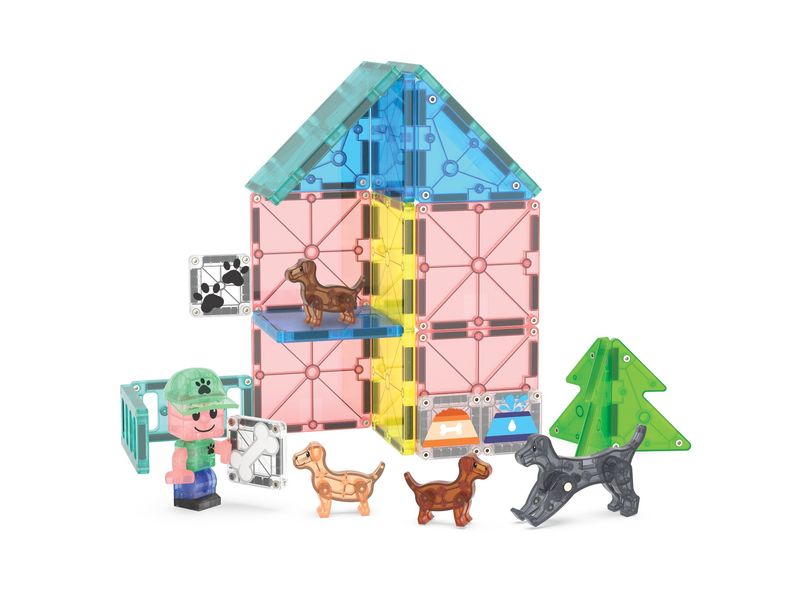 Magna-Tiles Puppy Park 27 Teile Bau-Set mit 27 magnetischen Teilen