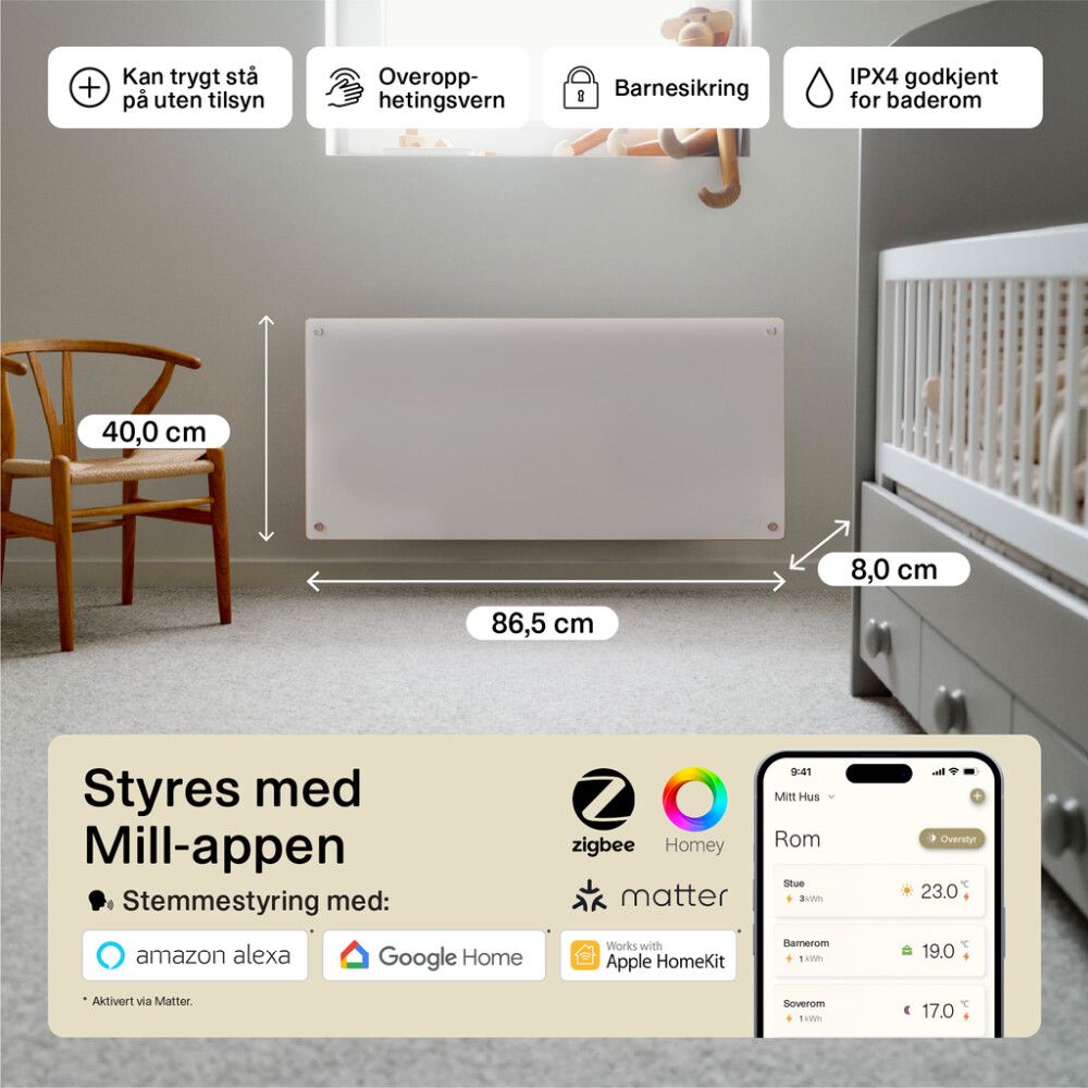 PANELOVN MILL GLASS SMART WIFI GEN.4 1000W