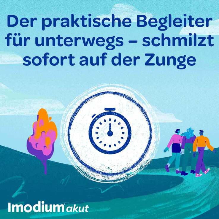 Imodium akut lingual – Soforthilfe bei akutem Durchfall, 6 St