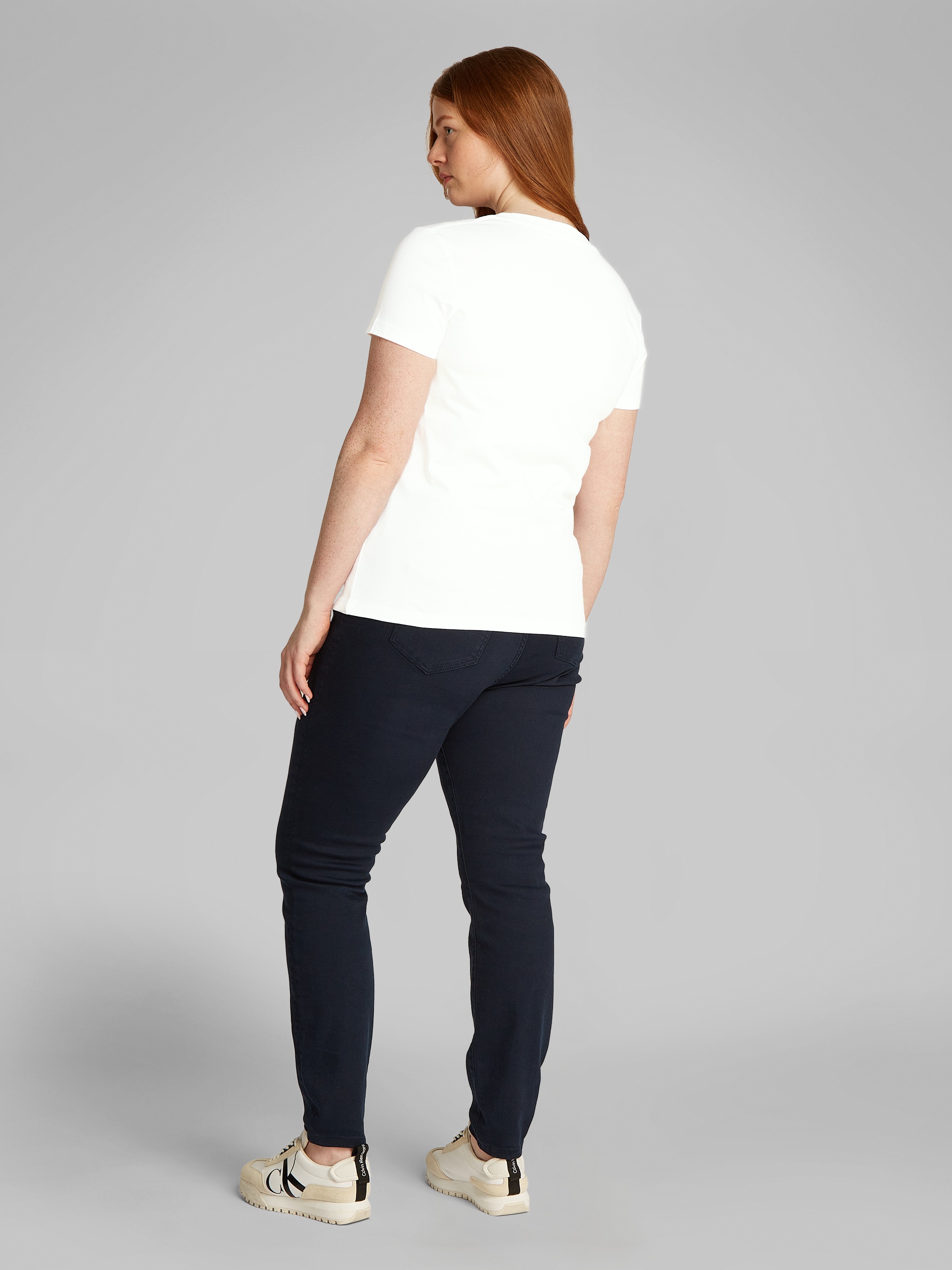 Calvin Klein Jeans Plus T-Shirt »PLUS GRADIENT CK SLIM TEE« in grossen Grössen, Druck mit Farbverlauf