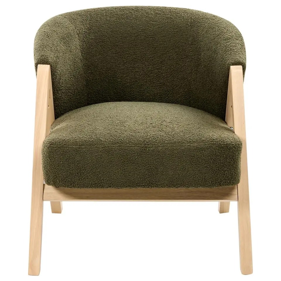 SKEI - Fauteuil - donkergroen - Bouclé