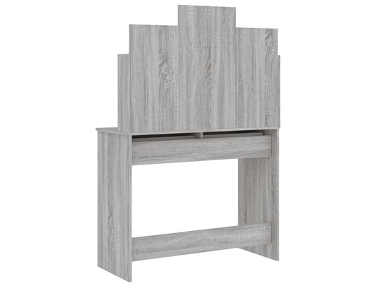 VIDAXL - Coiffeuse avec miroir sonoma gris 96x39x142 cm