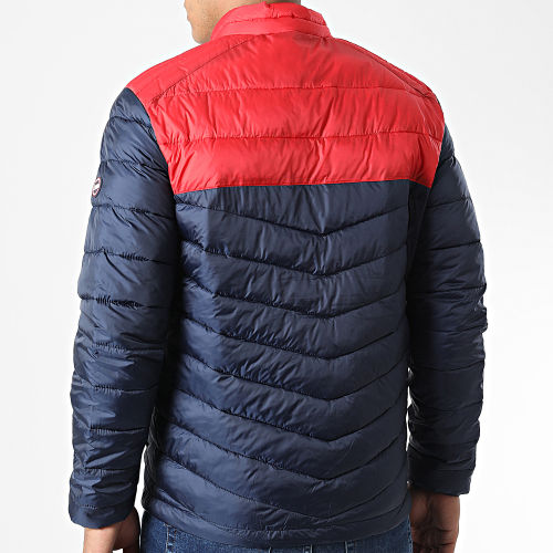 Doudoune Hero Bleu Marine Rouge