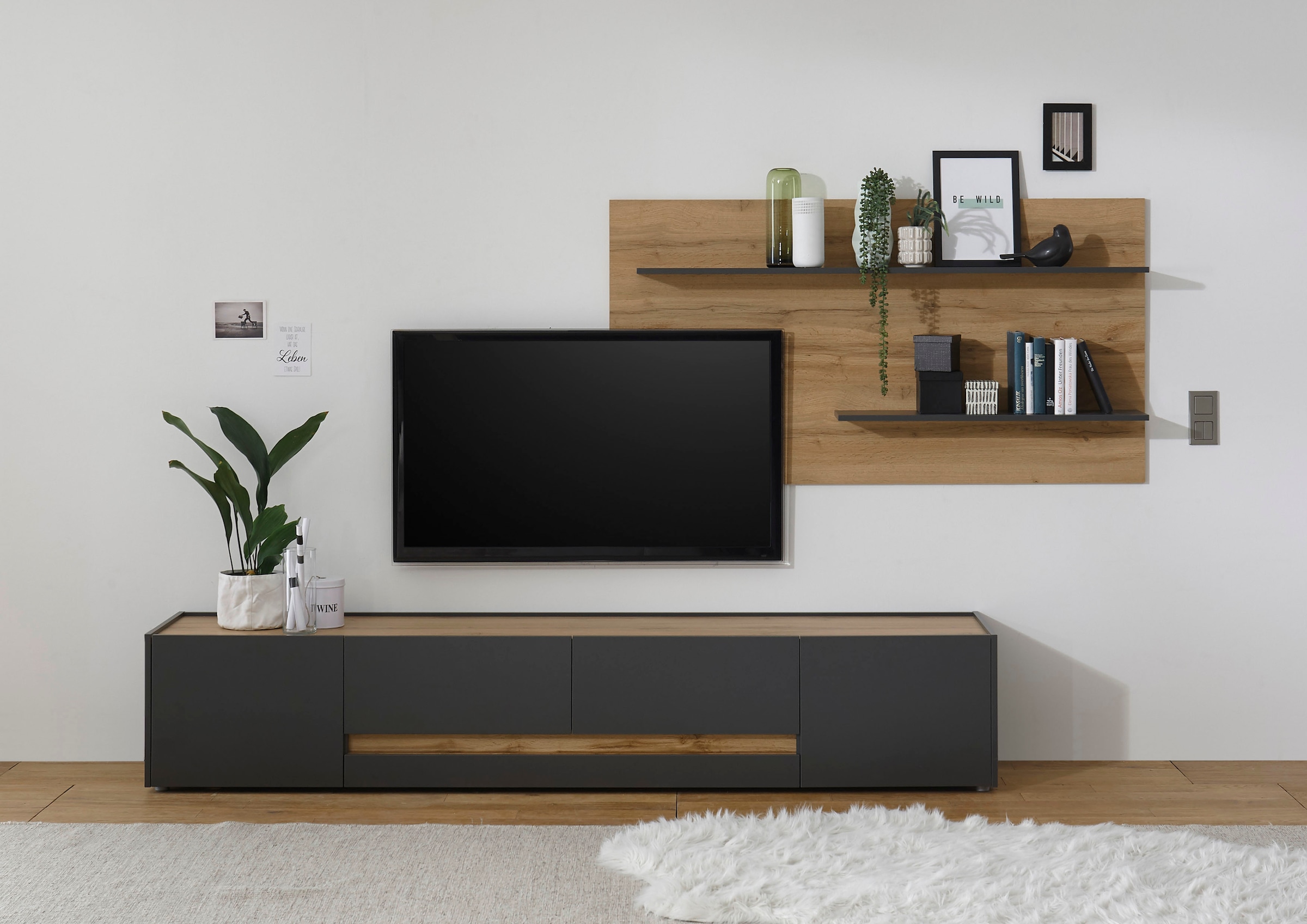 INOSIGN Wohnwand »City/Giron, moderne Anbauwand, Komplettset in vielen Farben verfügbar« Set, 2 Stk. tlg.