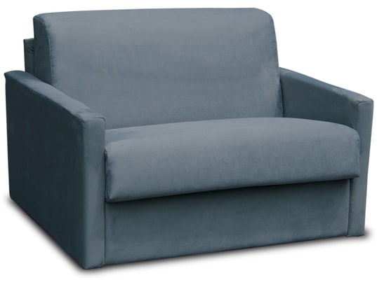 CITY - Fauteuil convertible Aosta microfibre gris foncé couchage 75x195 cm