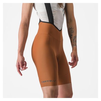 Cuissard Court à Bretelles Femme Castelli Espresso DT Marron