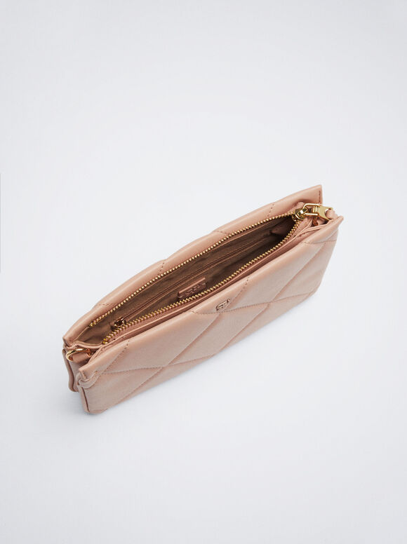 Bolsa de ombro acolchoada - Rosa