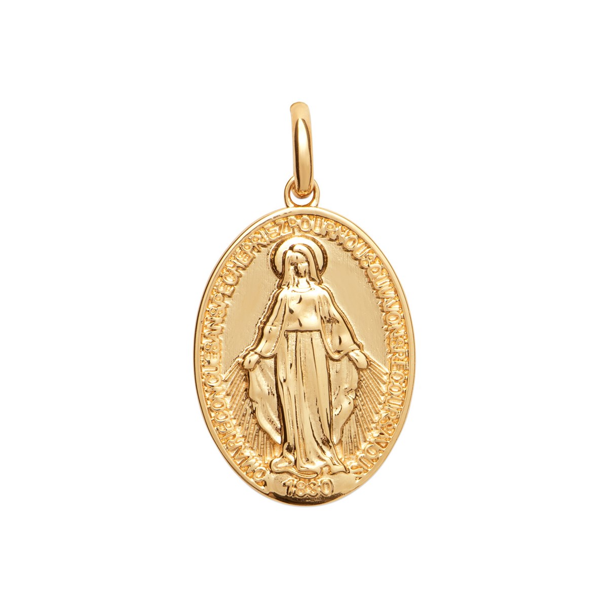 Médaille ovale Brillaxis vierge miraculeuse
