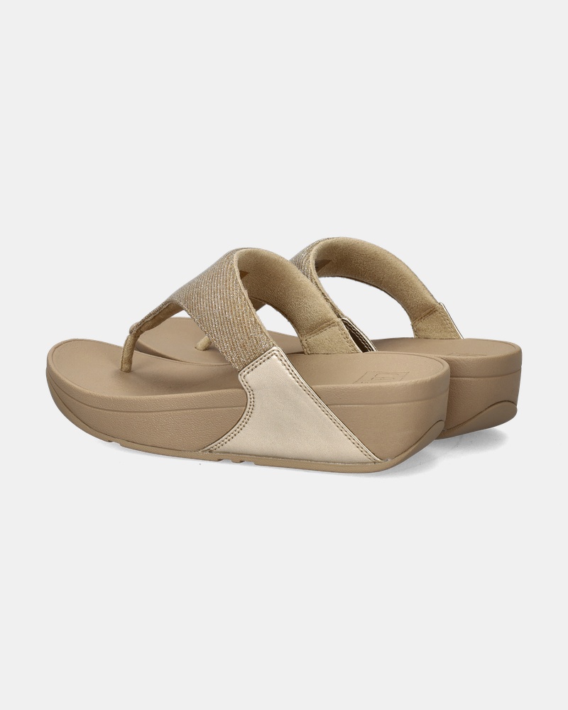 Fitflop Lulu Shimmer Lux Slippers  - beige