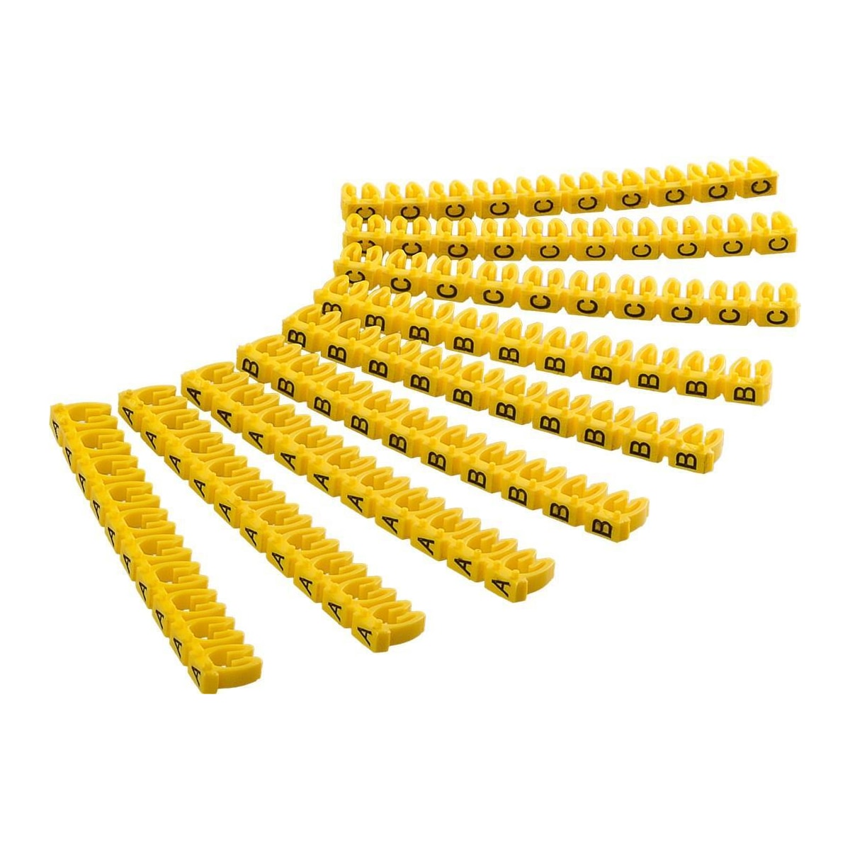 Goobay Kabelmerkeklips  Bokstavene A-C  for kabeldiametere opptil 2,5 mm