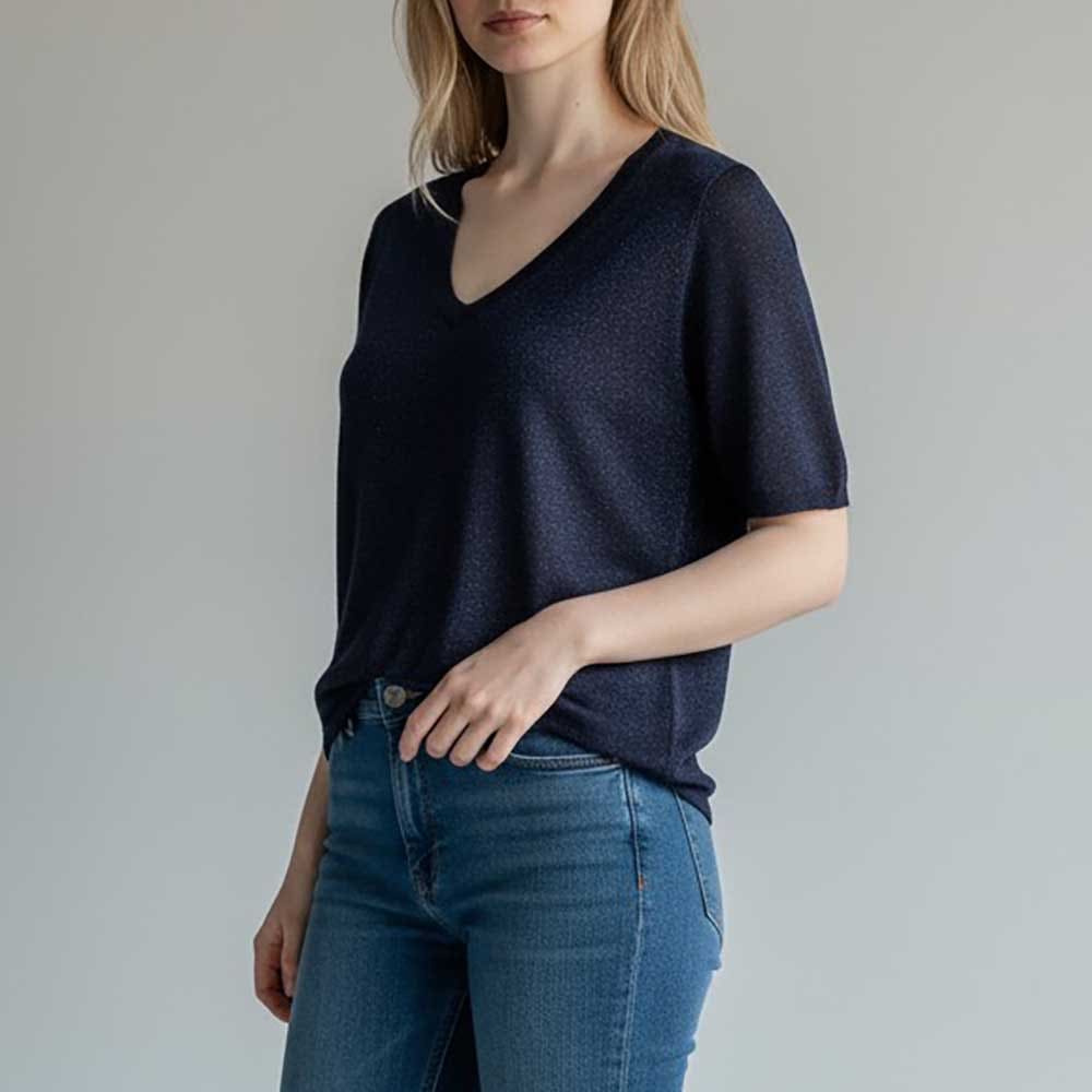 Pull Femme bleu marine