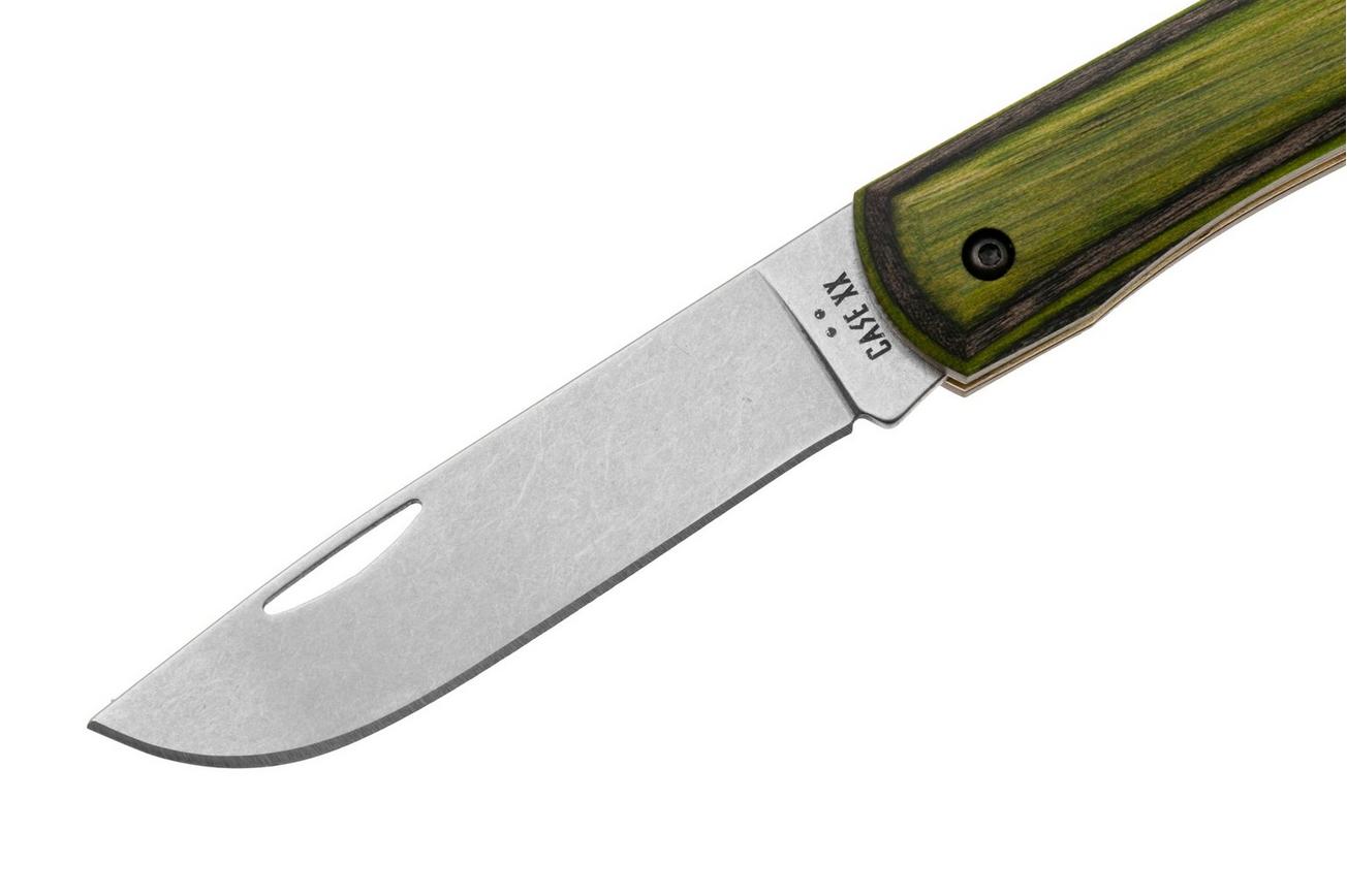 Case Sod Buster Jr Smooth Green/Black Dymalux Wood, 66383, XR7137 S35VN zakmes