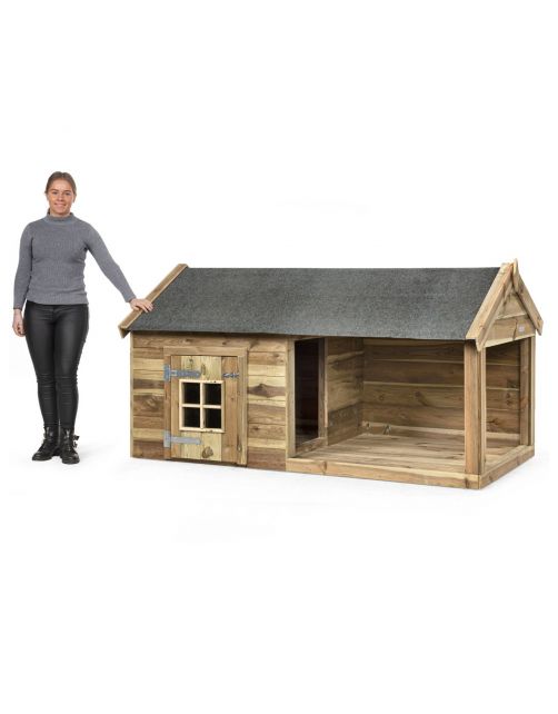 Voldux Hondenhok Naud - Hondenhok - 217x110x116 cm Naturel