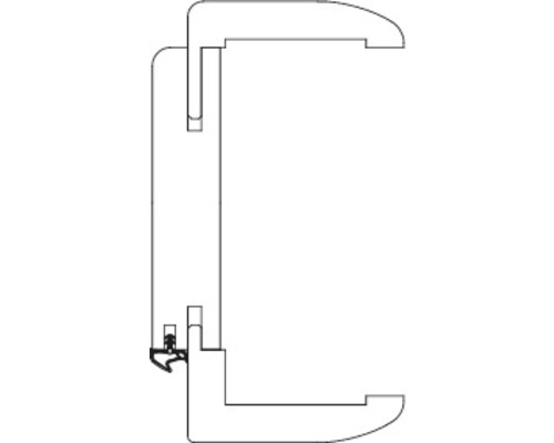 Compleet Pertura CPL wit bol deurkozijn (vergelijkbaar met RAL 9010) 198,5x61,0x9,0 cm Links