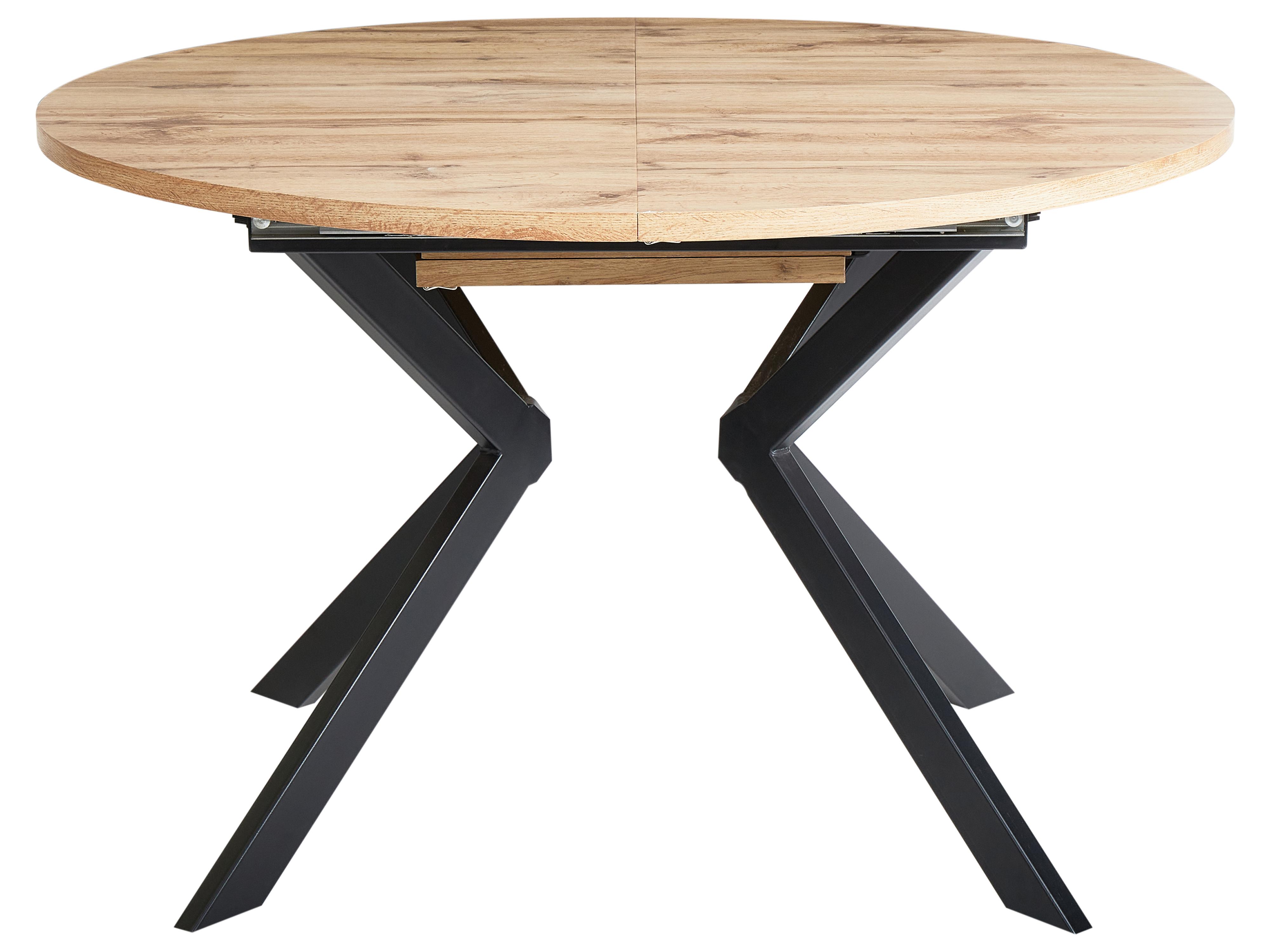 Eettafel uitschuifbaar CARLEA Lichtbruin 120 cm 120/160 cm