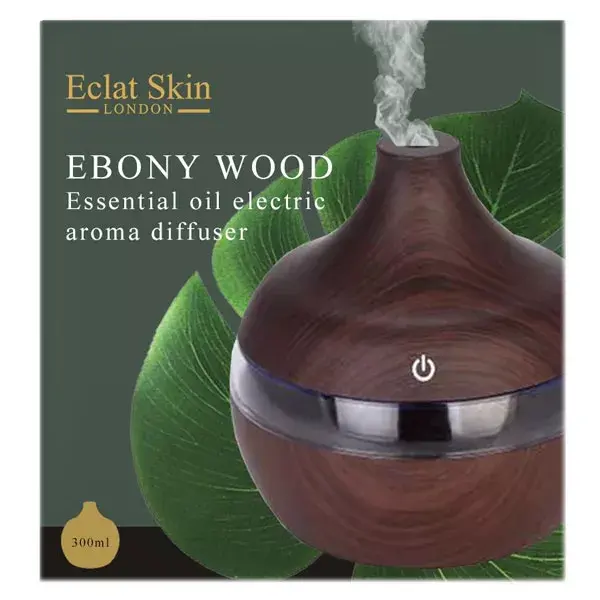 Difusor de Óleos Essenciais Elétrico Eclat Skin London, Madeira de Ébano, 300ml